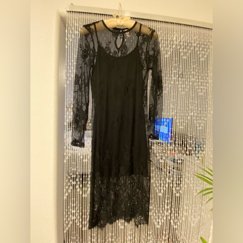 XHILARATION LACE LINED DRESS - Picture 6 of 8
